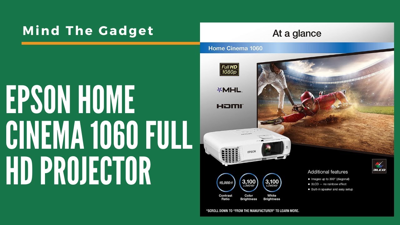 Epson Home Cinema 1060 Full Hd Projector YouTube