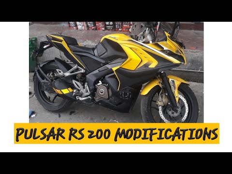 Pulsar Rs 0 Simple Modifications Pulsar Rs 0 Modifications With Matte Black And Yellow Radium Youtube