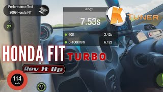 Honda FIT Turbo 0 a 200 no GPS Dragy Resimi