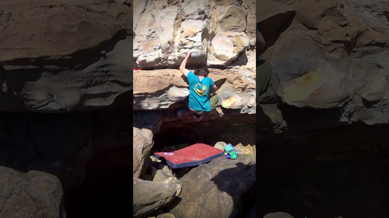 rock climber sets FUN boulder problem outside and is FIRST EVER to climb it!! 