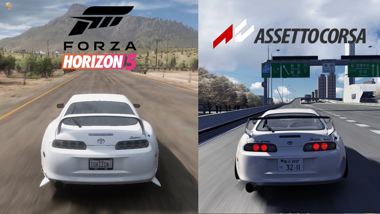 Forza Horizon 5 Vs Assetto Corsa | 2JZ Toyota Supra Sound