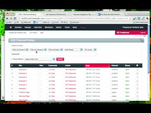Publishing Portfolio Content from the ExpressionEngine Control Panel (23/25) DaBrook EE Tutorial