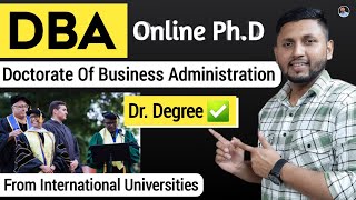 Doctorate Of Business Administration | Online PhD | | Doctorate Degree Online | DBA Course Details