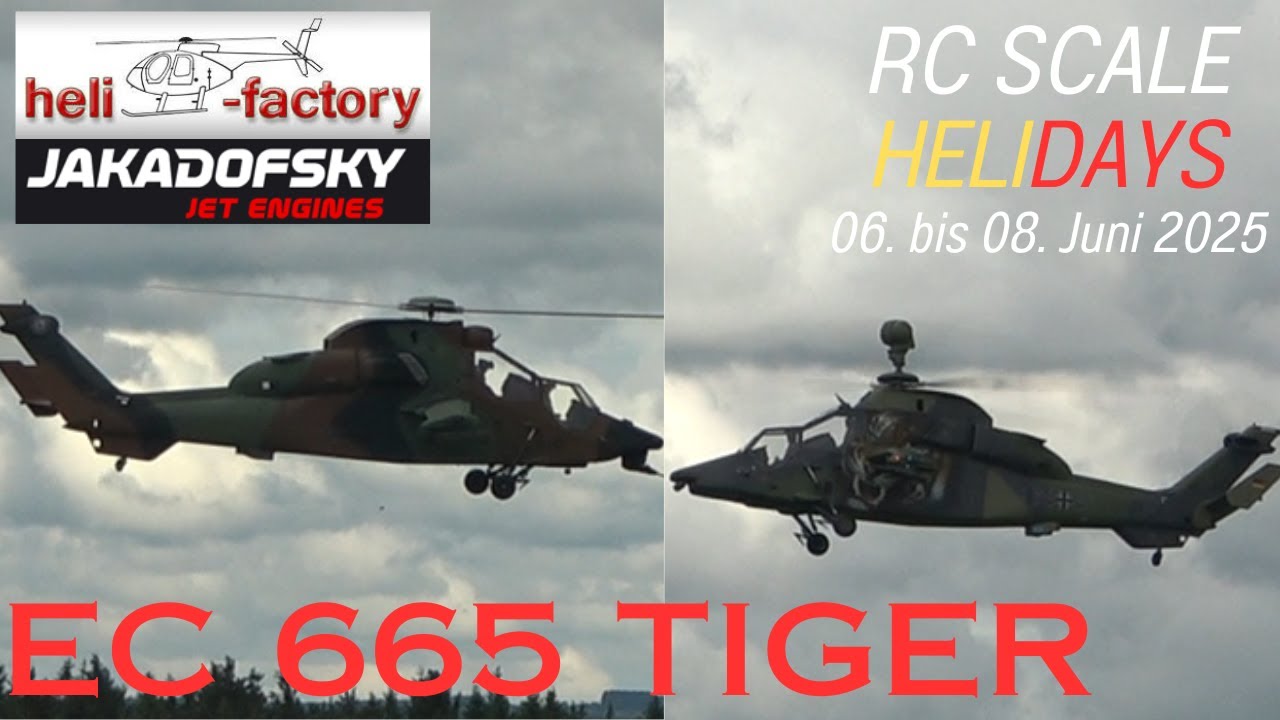 Heli Factory TWO RC TURBINE EC 665 TIGER BY HELIFACTORY (RC Scale Helicopter Show ...