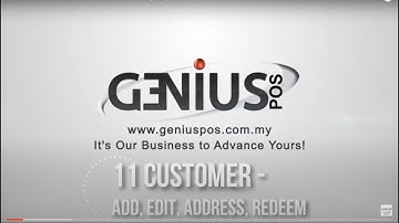 Genius POS Basic Tutorial 11 Customer  Add, Edit, Redeem