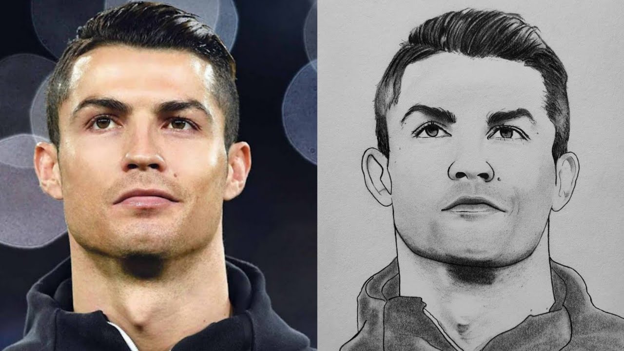 How to draw Cristiano Ronaldo step by step easily | Drawing ...