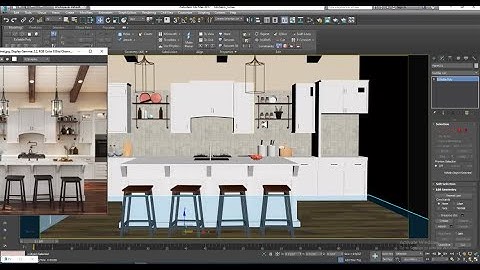 3Dsmax Tutorials, Learn 3D Modeling & Texturing a Stylish Kitchen from Scratch in 3dsmax ( Part 14)