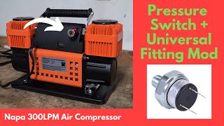 Napa 300LPM Air Compressor Pressure Switch + Universal Fitting Mod
