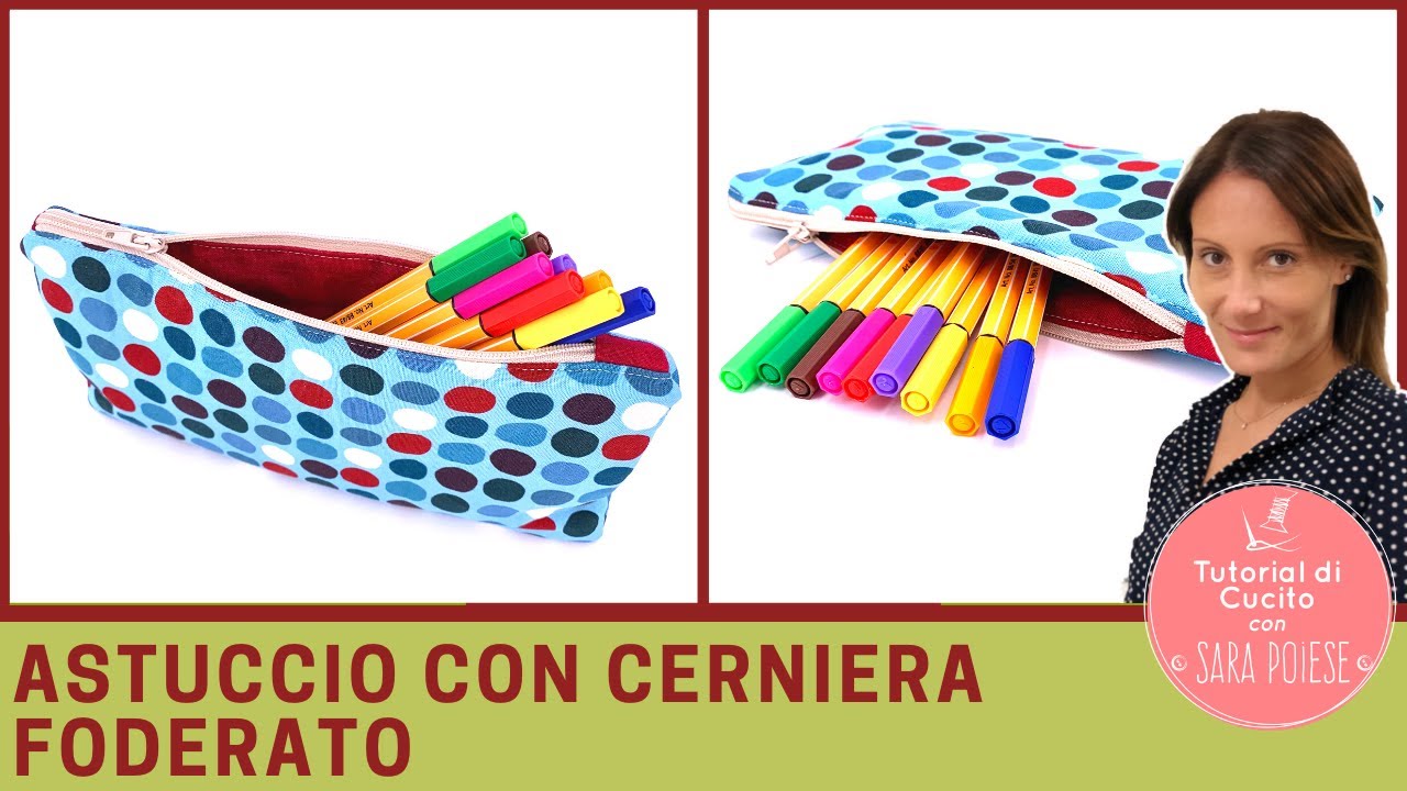 Astuccio con cerniera foderato | come cucire in sartoria con Sara Poiese