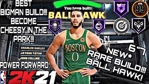 NBA2K21 NEW RARE DEMIGOD BUILD BALL HAWK PF BEST BIG MAN BUILD!!! MUST WATCH!