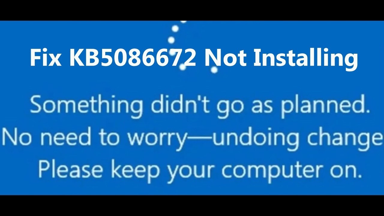 Fix Update KB5086672 Error Something Didn't Go As Planned No Need To ...