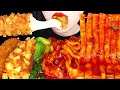 ASMR MOZZARELLA CORN DOGS, SPICY MARA NOODLES TTEOKBOKKI 모짜렐라 핫도그, 마라 떡볶이 먹방 EATING SOUNDS MUKBANG