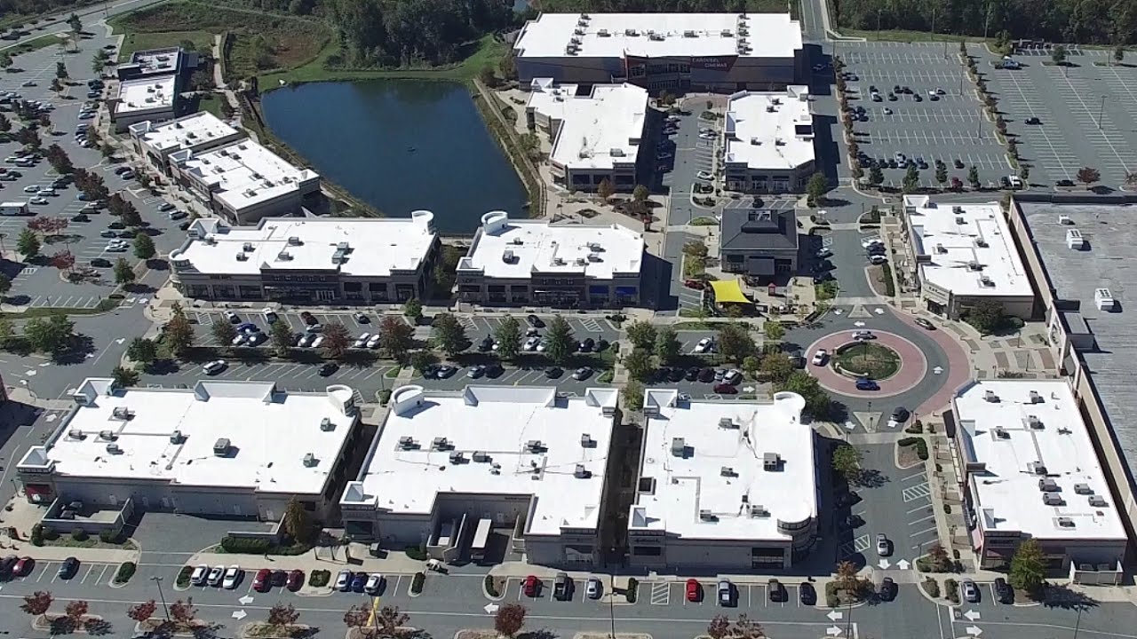 Aerial View of Alamance Crossing & University Commons Shopping Centers