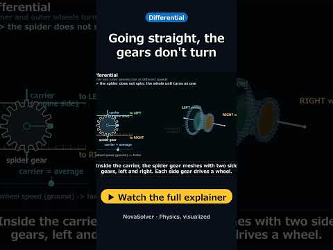 Going straight, the gears don't turn | How a Differential works #Shorts