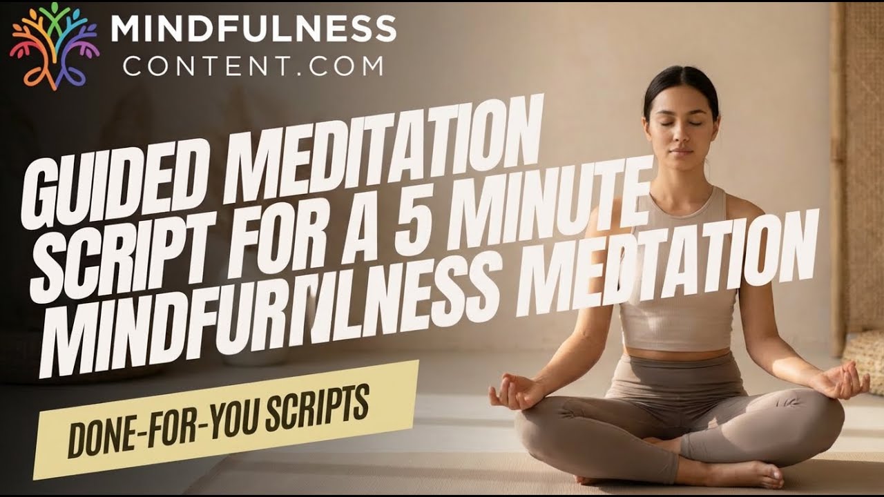 Guided Meditation Script for a 5 Minute Guided Mindfulness Meditation ...