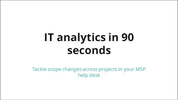 IT analytics in 90 seconds: Tackle scope changes across projects in your MSP help desk