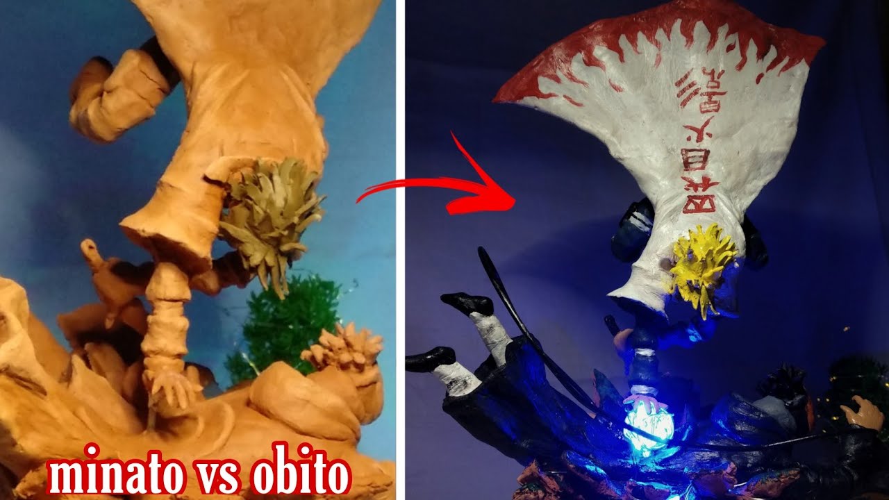 Sculpting Minato vs Obito Diorama