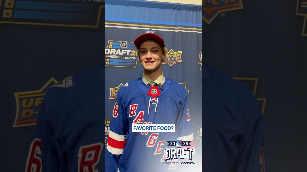 Our newest NYR love the 😂 emoji #nyr #nhl #nhldraft #hockey #gettoknowme
