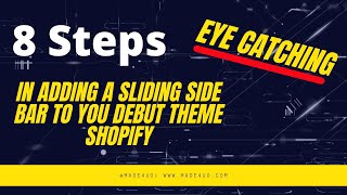 Adding an EYE CATCHING sliding side bar in Shopify -Debut Theme with NO APP required