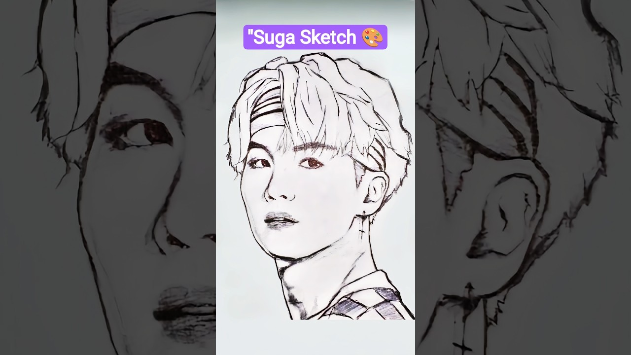 BTS Suga Drawing ✏️ | Min Yoongi Fanart | Realistic Pencil Sketch