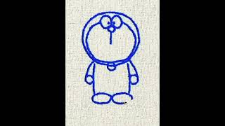 Cara menggambar doraemon dengan mudah #shorts