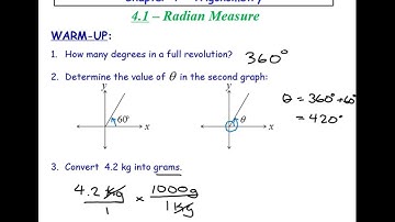 4.1 - Radian Measure
