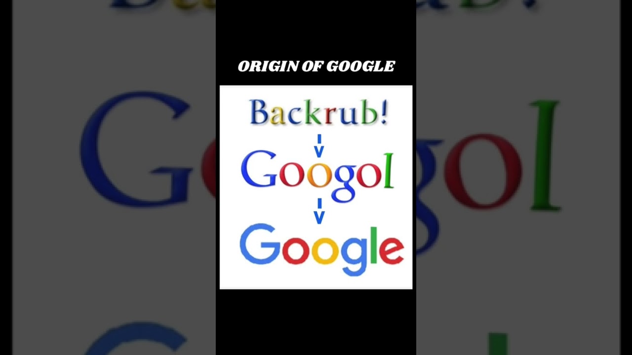 ORIGIN OF GOOGLE’S NAME