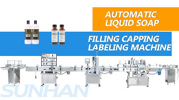 How To Package Liquid Soap by Automatic Liquid Filling Capping Labeling Machine