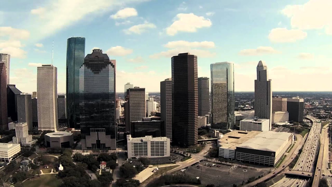 Houston Drone - Downtown - Galleria & Other Areas - 4K-HD 