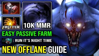 NEW 10K MMR OFFLANE GUIDE 1st Item Midas Nightstalker EZ Passive Farm 7.31d Dota 2 screenshot 1