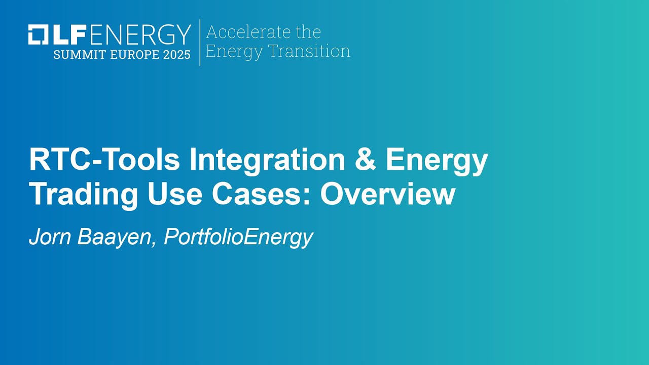 RTC-Tools Integration & Energy Trading Use Cases: Overview - Jorn ...