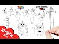 넘버블럭스 색칠하면서 영어로 숫자세기 | 1to10 Numbers | Numberblocks | Coloring | Learn To Count