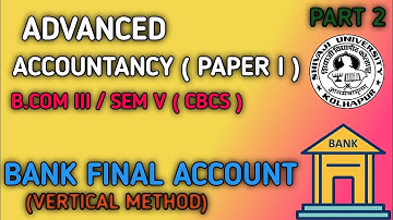 Bank Final Account Introduction Part 2 @eduaccountancy