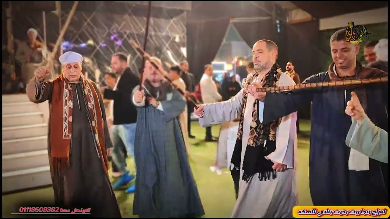 افراح بيت بخيت رجال بنجا بالقاهره، رقص رجال بنجا، الفنان على مديح البنجاوى، رقص صعيدى بنجاوى 