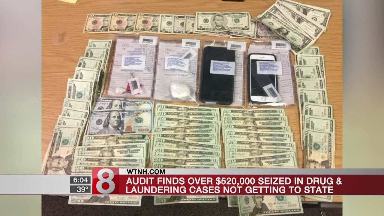 Audit finds over $520K seized in drug and laundering cases not getting to state