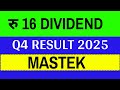 Mastek q4 result 2025 I Mastek latest result I Mastek dividend I Mastek share latest news