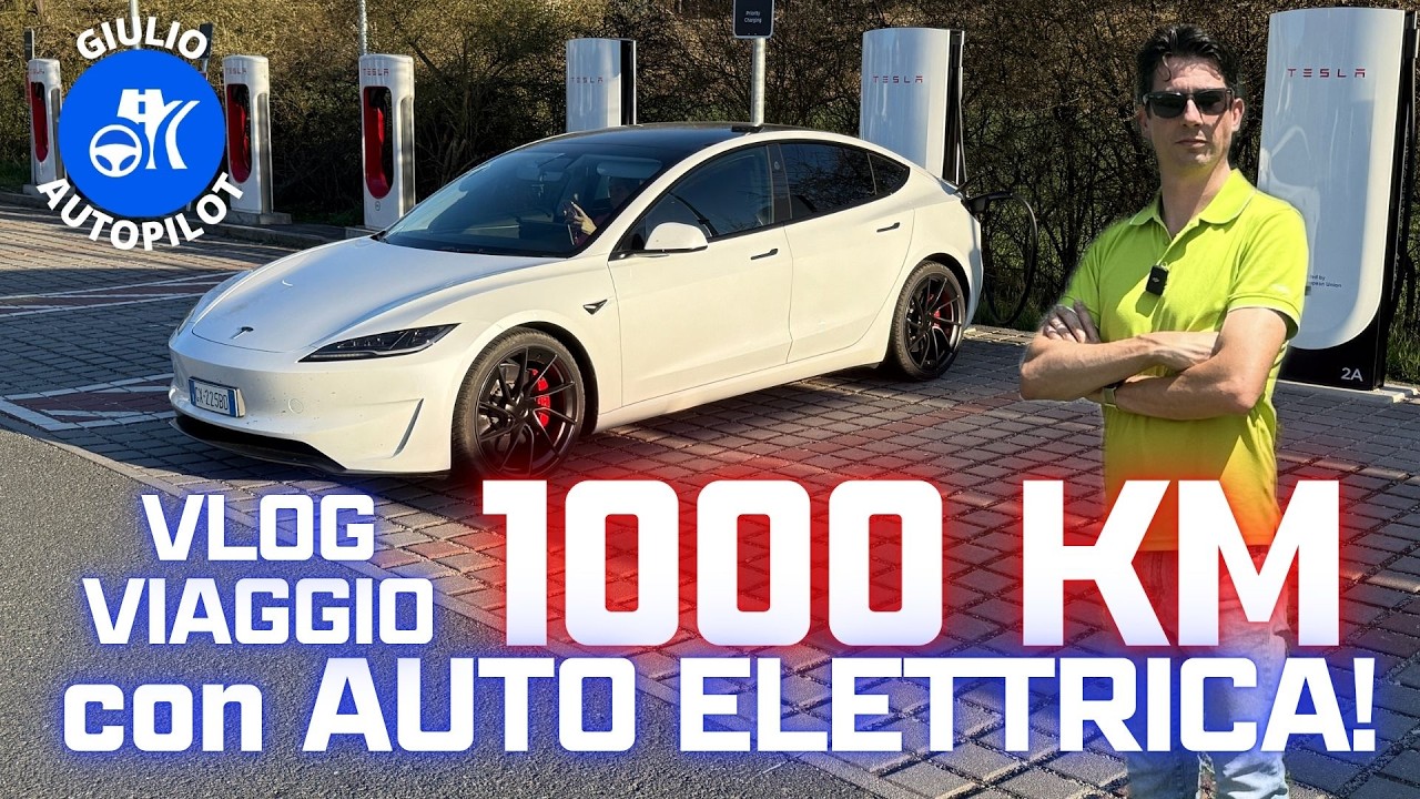 Viaggio di 1000KM con l'auto ELETTRICA BOLOGNA-PRAGA in TESLA Model 3 Performance Highland