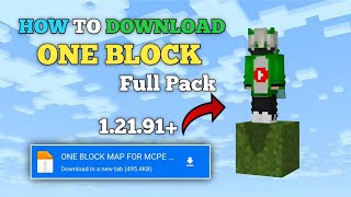 ONE BLOCK Map for MCPE 1.21 🔥| ONE BLOCK Survival World full pack 🔥/Minecraft pe 1.21 mediafire link screenshot 5