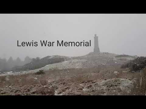 Blizzards and blue skies at Lewis War Memorial