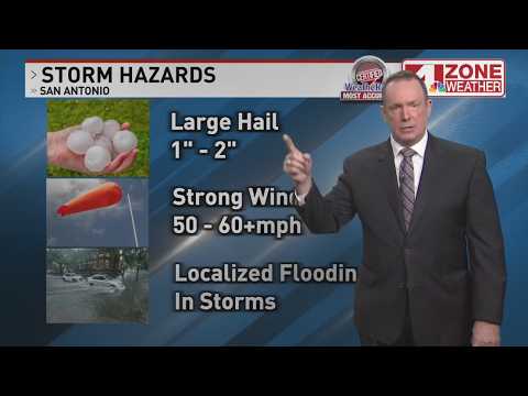 Severe storms possible with hail and isolated flash flooding - YouTube