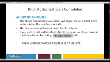 Submitting a Prior Authorization Request Using the AHCCCS Online Provider Portal