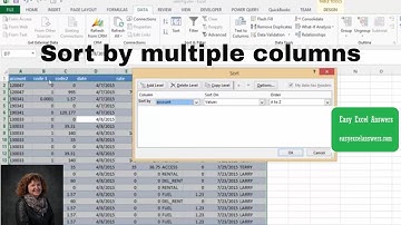 How to sort by multiple columns in Excel