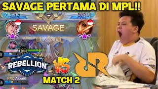 MPL RASA RANKED, SAVAGE PERTAMA DI MPL S8!! GILA BANGET SIH LANCE ALBERT - RRQ VS RBG MATCH 2