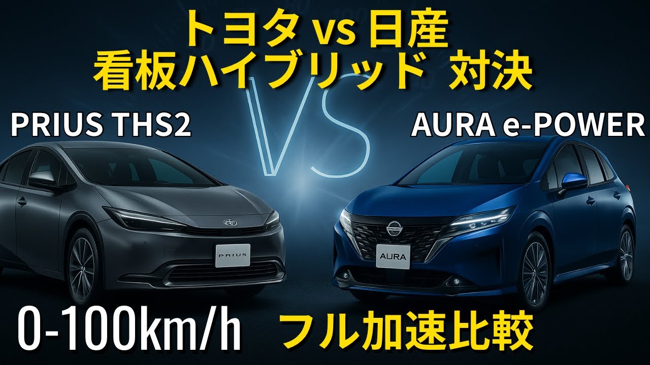 【比較シリーズ#5】 オーラ vs プリウス 他社ハイブリッド比較｜看板ハイブリッド対決