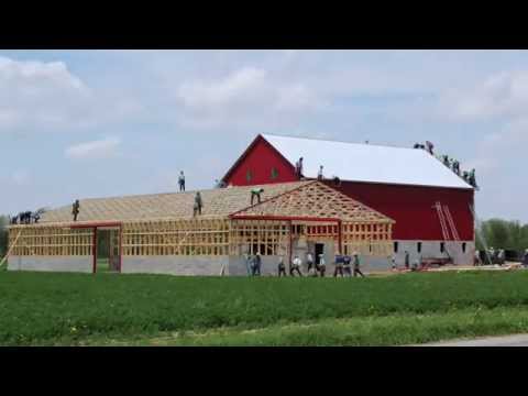 Огайо, Amish Barn Raising – 13 мая 2014 г., за 3 минуты и 30 секунд