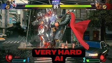 Marvel VS Capcom Infinte (Very Hard AI) - Ultron & Iron Man VS Thor & Doctor Strange