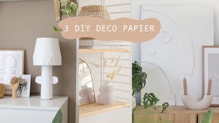 ✨3 DIY DECO RECUP AVEC DU PAPIER & CARTON  décoration zéro déchet  (Thrift Flip) // I do it myself