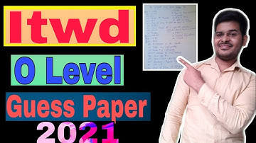 Itwd O Level Paper 2021 | Internet And Web Designing O Level Guess Paper In Hindi 2021