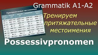 Possessivpronomen /Притяжательные местоимения в упражнениях