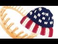 American Flag Beanie Hat Round Loom Pattern